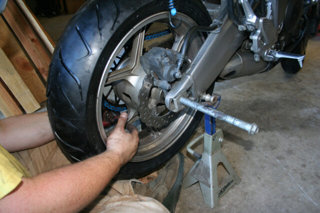 Motorcycle Tire Change